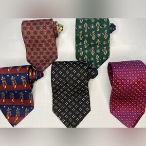 Lot of 5 ties Men’s Tommy Hilfiger Silk neckties
